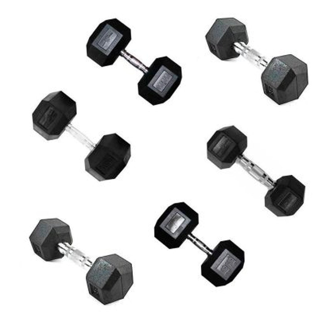 Mancuerna Encauchetada Hexagonal – De 4lb A 80lb - imagen 1