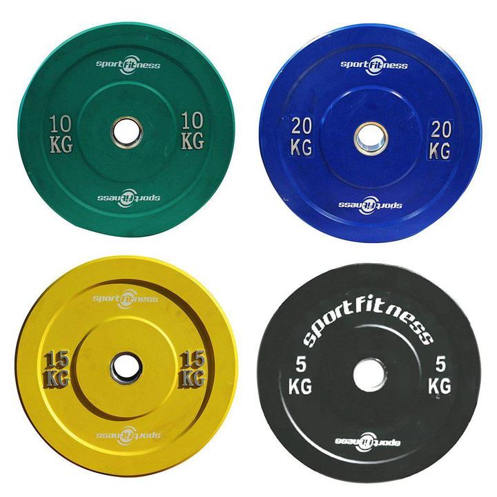 Discos Olímpicos En Caucho Macizo 2” (Kg) Colores Varias Opciones - imagen 1