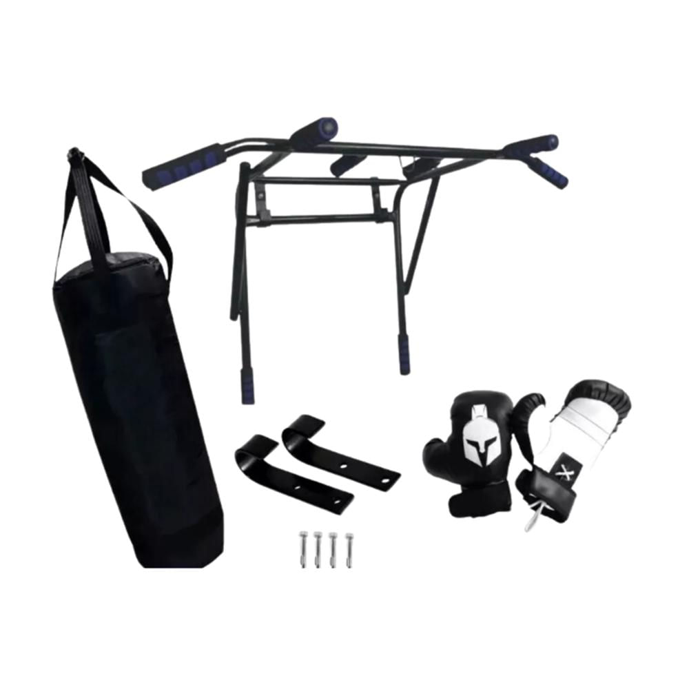 Barra Multifuncional Crossfit 3En1 + Saco De Boxeo Y Guantes - imagen 1