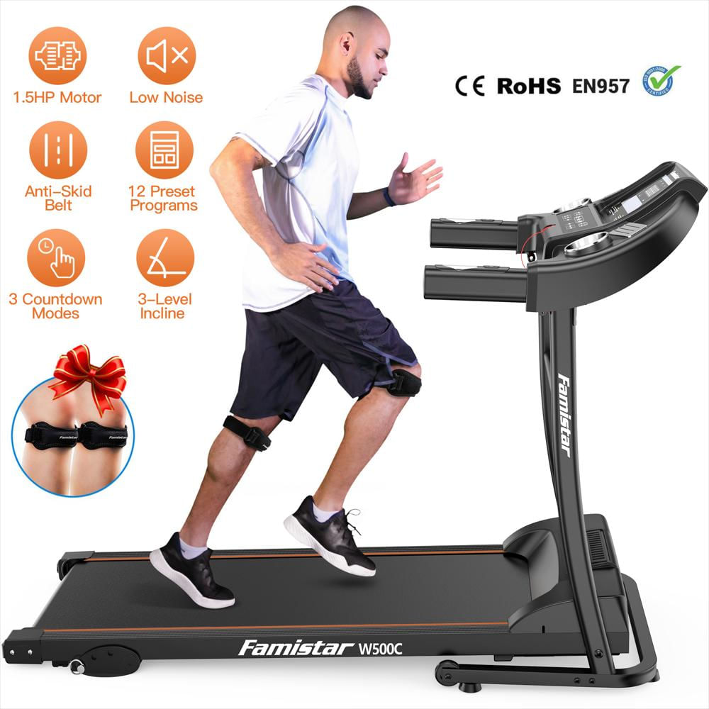 Cinta De Correr Eléctrica Plegable Famistar W500c Con Sistema De Pulso Cardíaco / De Bajo Ruido Para Entrenamiento - imagen 1