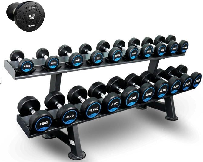 Combo rack de mancuernas premium redondas + mancuernas - imagen 1
