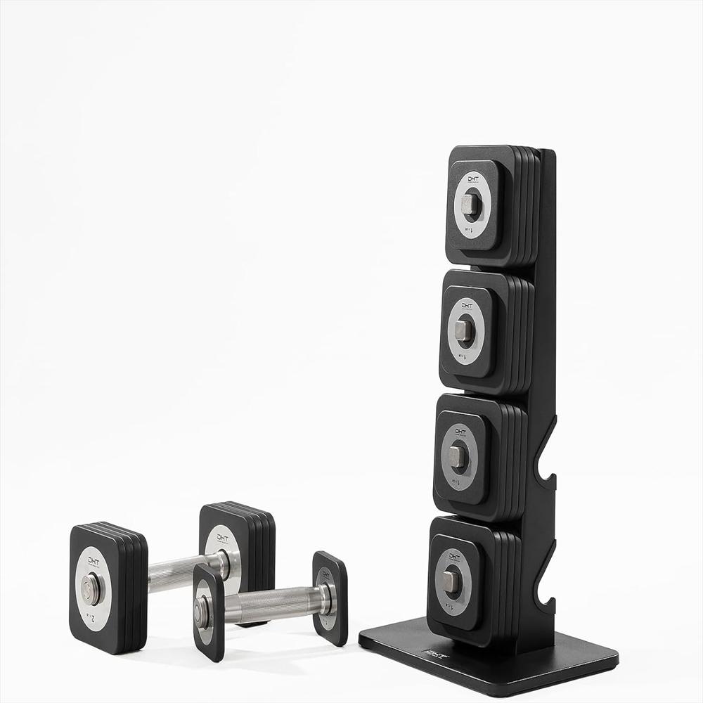 Mancuernas Ajustables Dht 2.2 A 22 Libras Con Estante Compacto Para Gimnasio En Casa - imagen 1