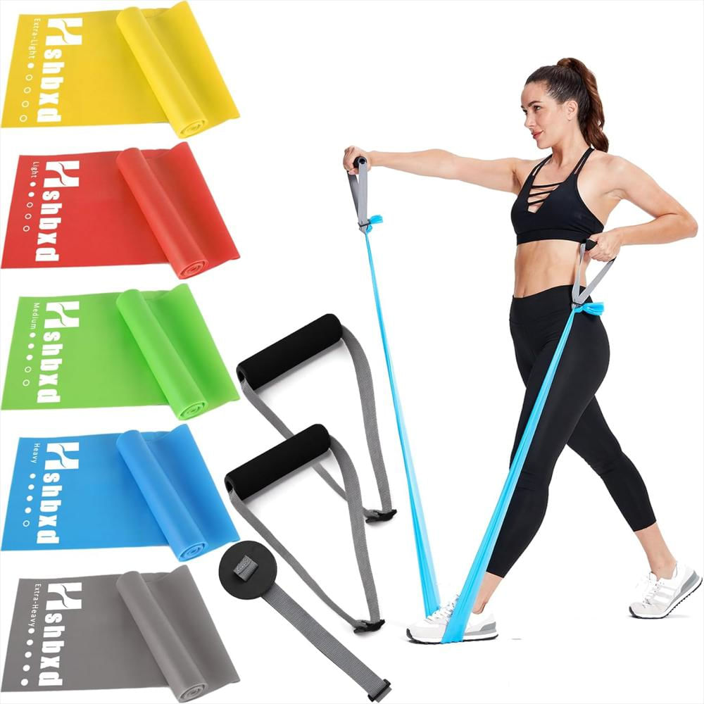 Bandas De 5 Niveles Tpe Latex Free, 5 Colores, 150 Cm X 5.9 Cm, Con Asas Y Anclaje Puerta, 5 - imagen 1