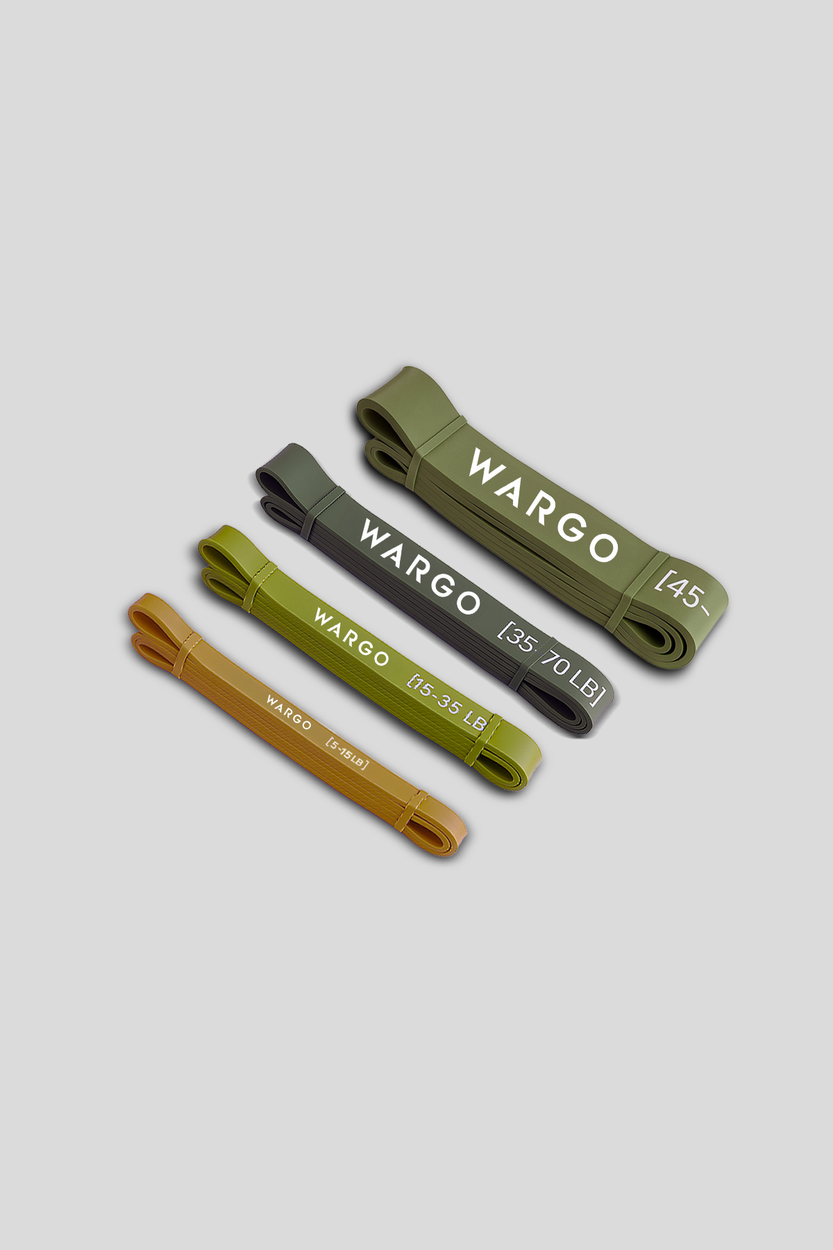 Bandas de resistencia - power bands verde militar x4 - imagen 1