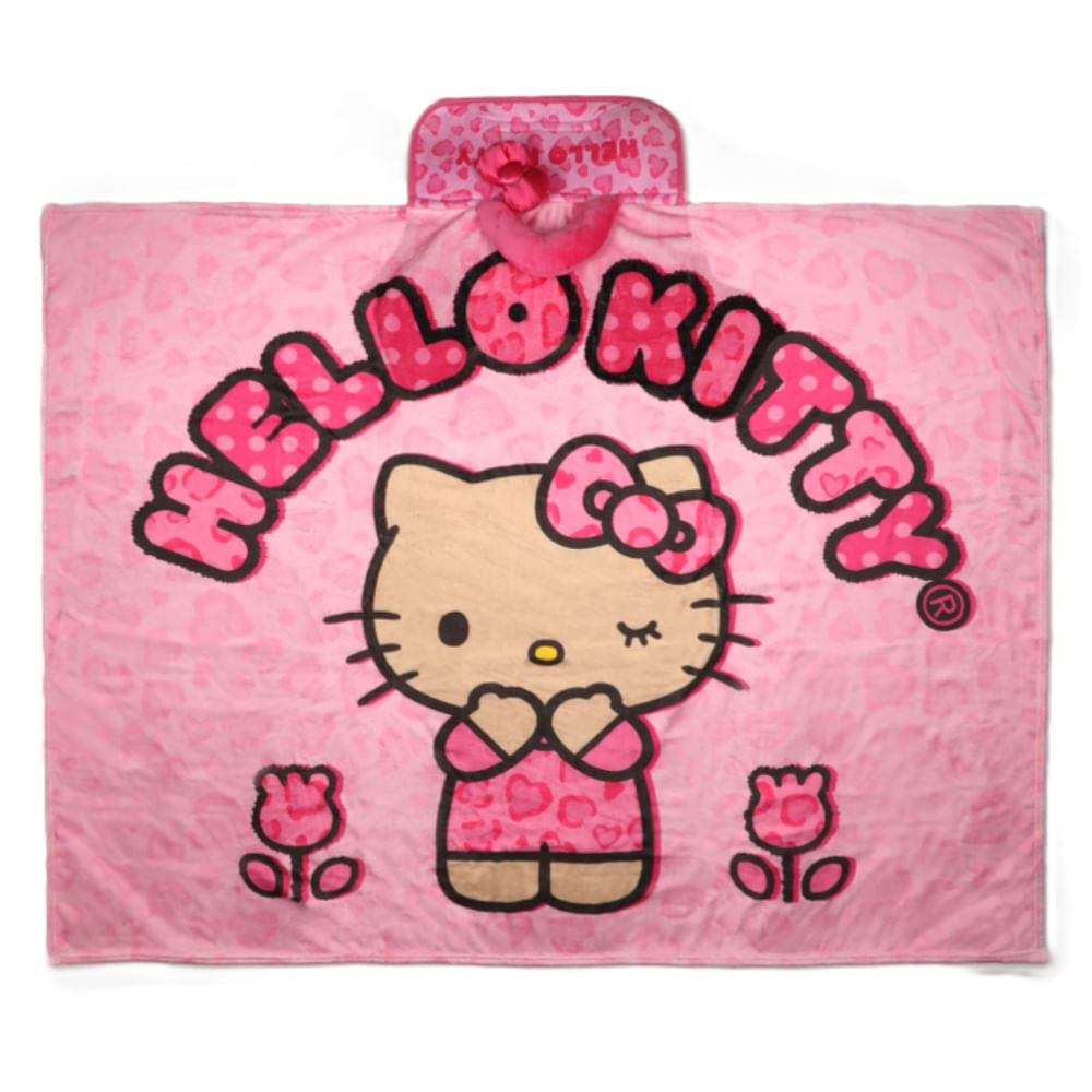 Manta Grande con Estampado y Asa Hello Kitty Leopard Print Serie Sanrio - imagen 1