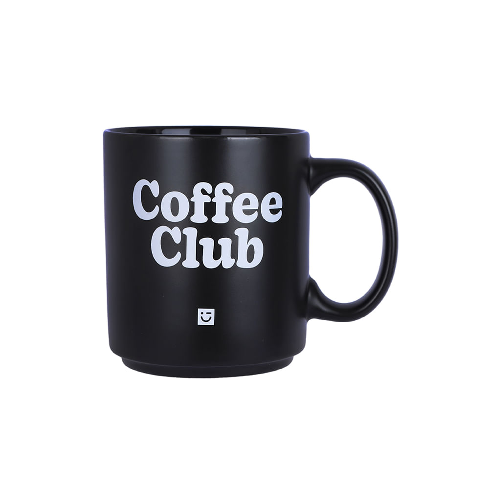 Taza con Asa 380 Ml Serie Black & White Negro - imagen 1