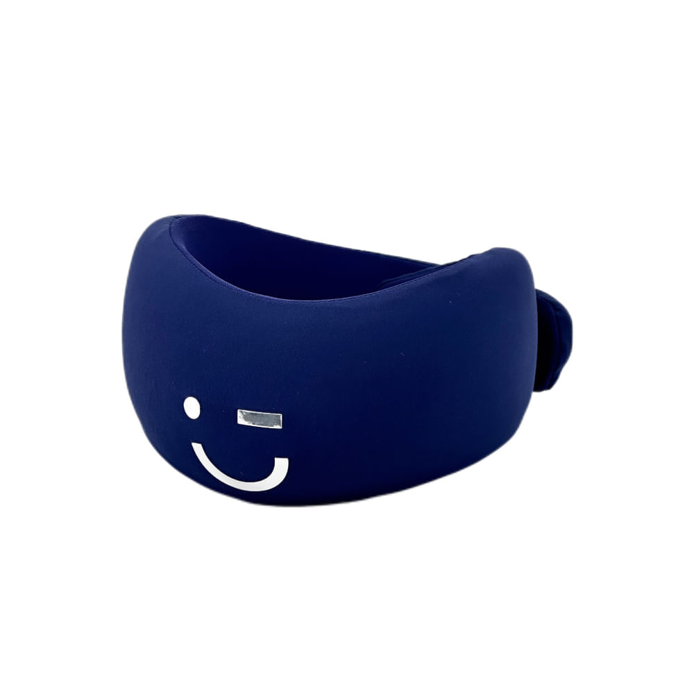 Almohada de Viaje para el Cuello de Espuma Viscoelástica Azul Marino - imagen 1