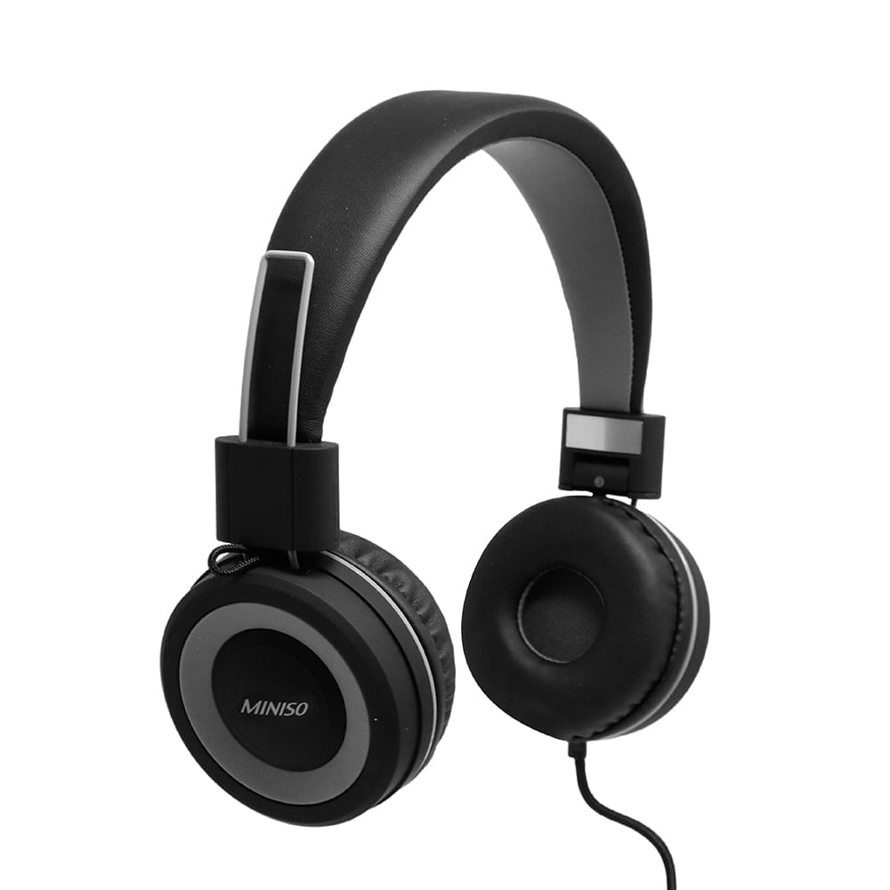 Audífonos de Diadema de Cable Gris y Negro - imagen 1