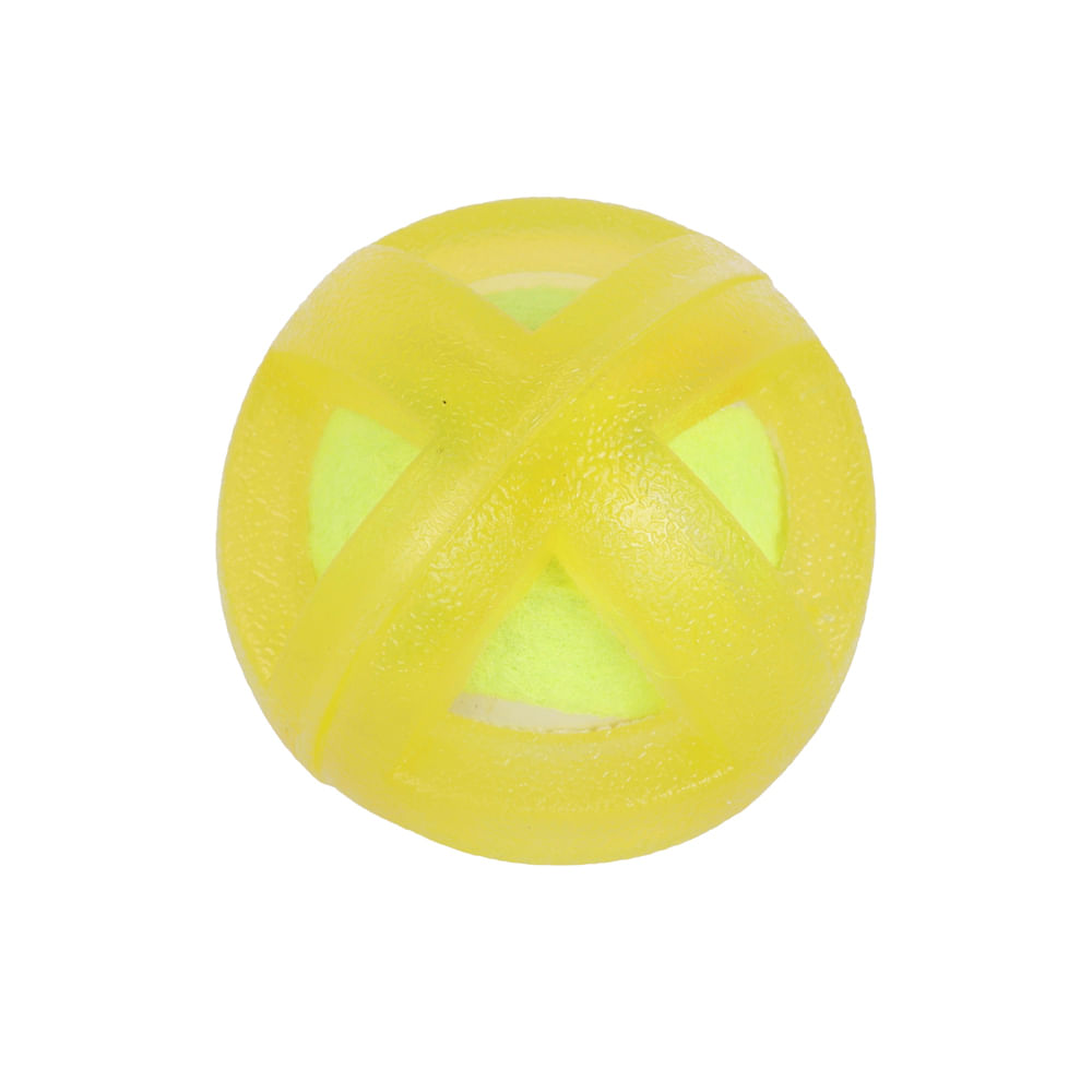 Pelota Saltarina 2 en 1 Amarillo Fluorescente - imagen 1