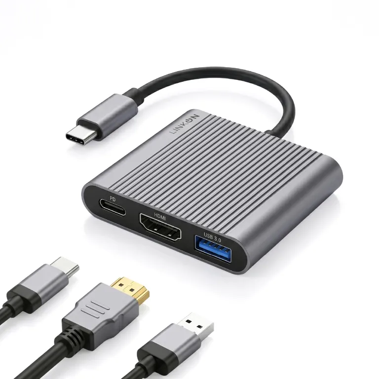 Hub Usb C Adaptador Multipuerto 3 En 1 Para Macbook Windows - imagen 1