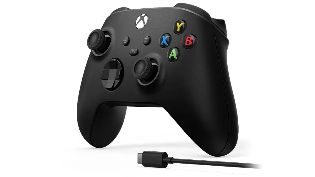 Control Xbox Wireless Carbon Black con Cable USB-C para PC y Consola - imagen 1