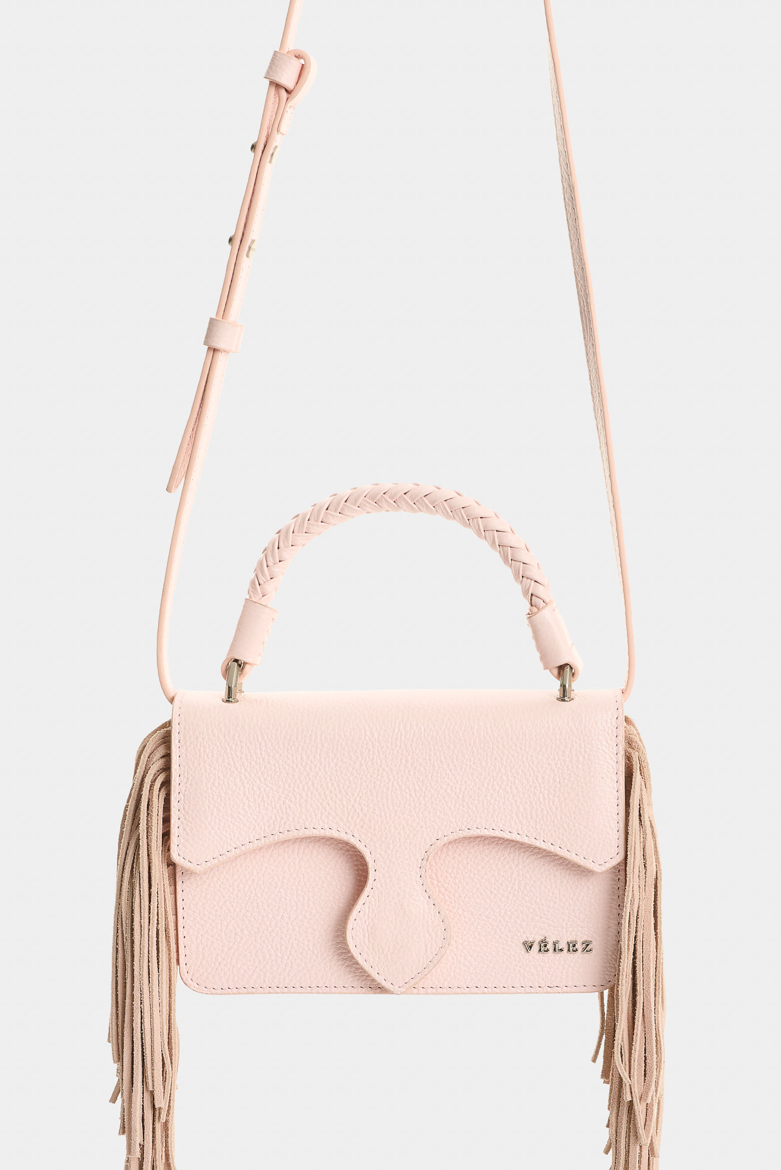 Bandolera mini Garniel de cuero con flecos para mujer - imagen 1
