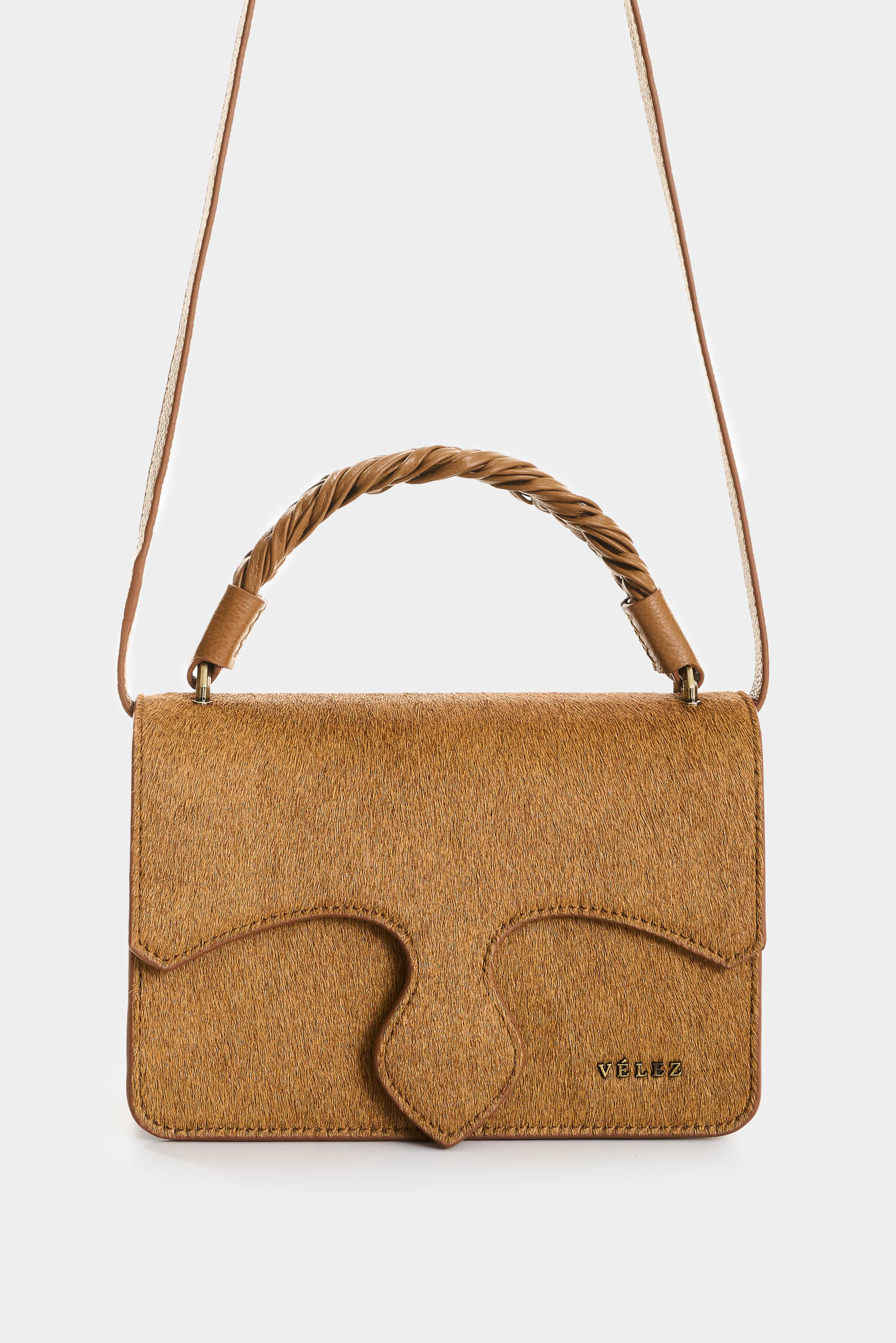 Bandolera Garniel en cuero pelo para mujer - imagen 1