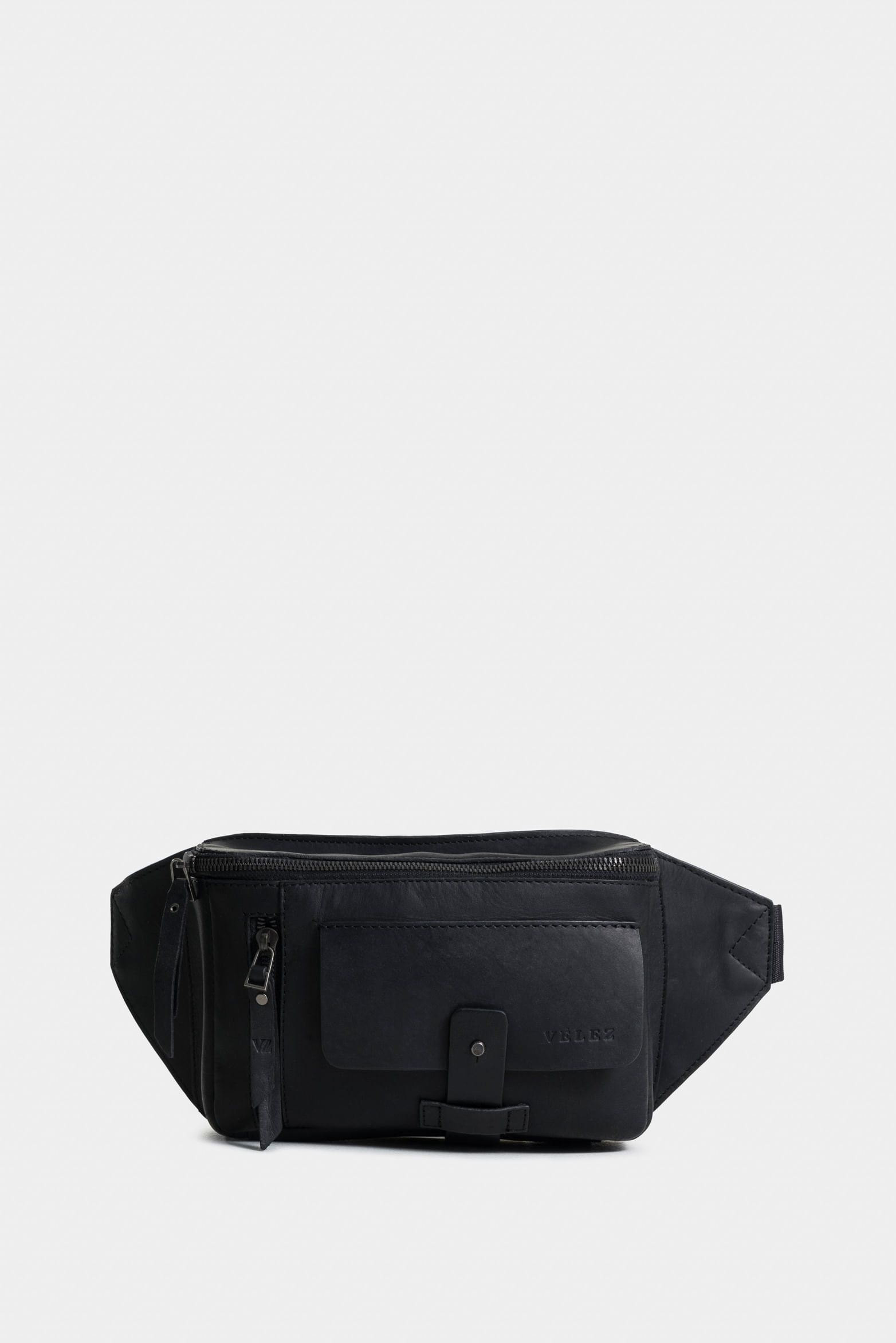 Riñonera casual Tacubade cuero vintage Negro - imagen 1