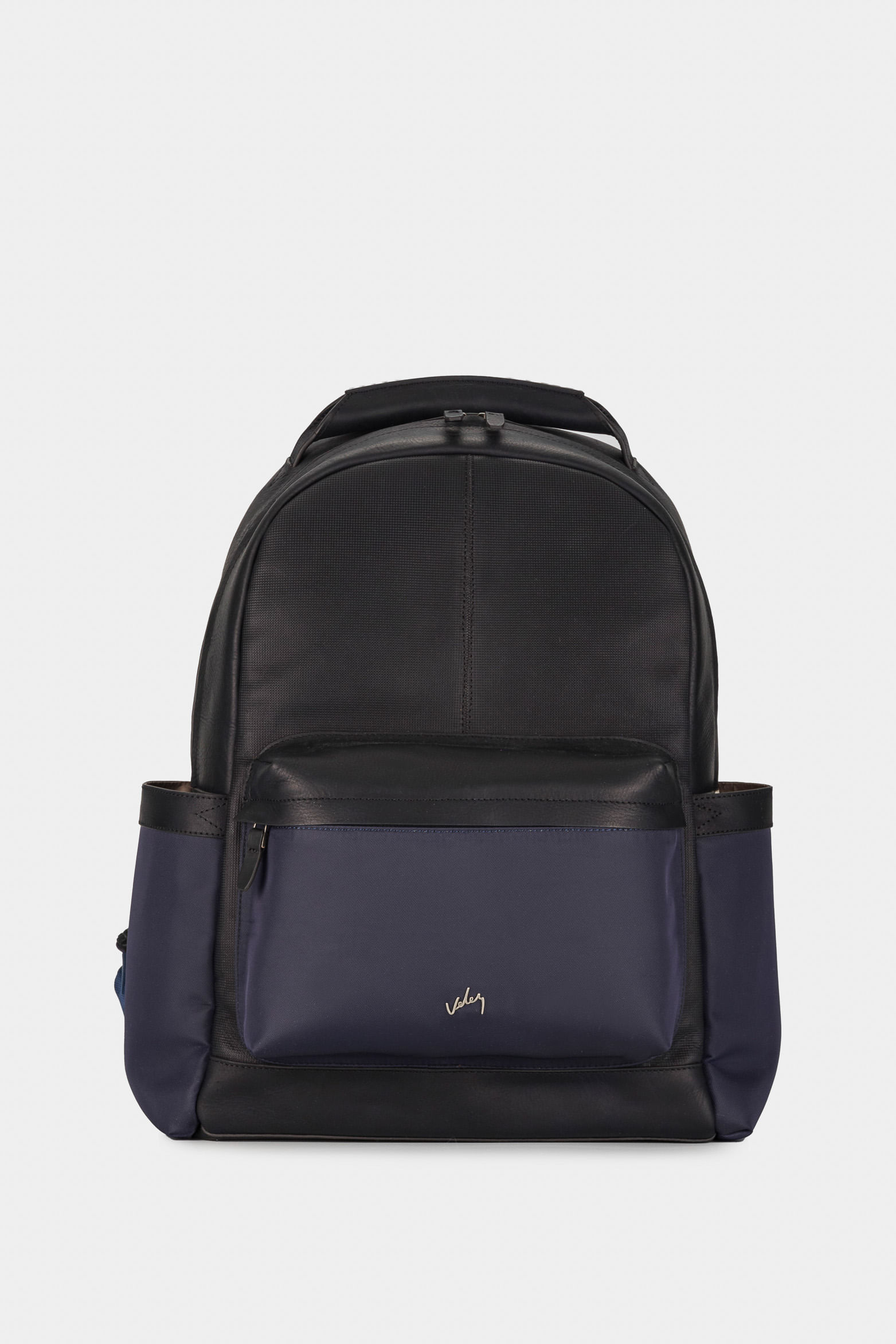 Morral San Patricio de cuero y lona para hombre aplique metálico - imagen 1