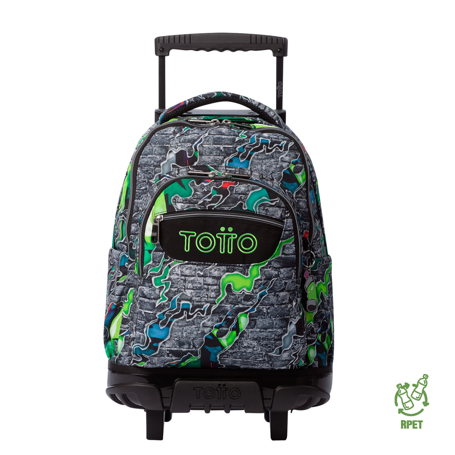 Morral Ruedas Niño Porta PC 15.4" Bomper Renglon Gris - imagen 1