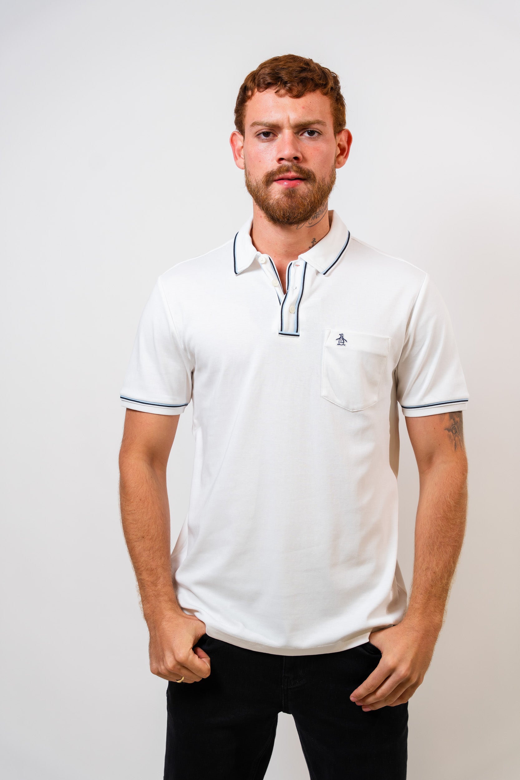 Polo Blanco Hombre Penguin - imagen 1