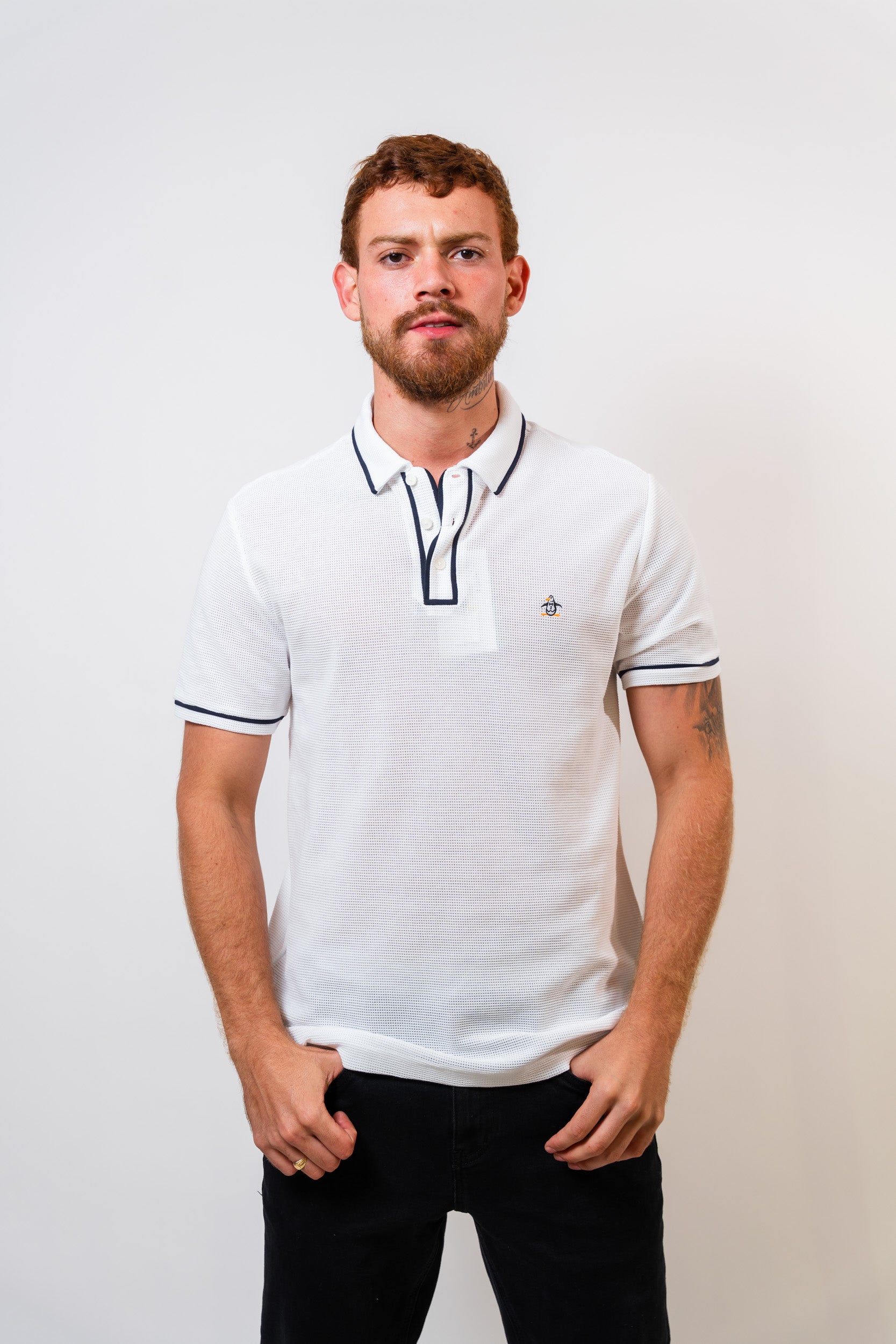 Polo Blanco Hombre Penguin - imagen 1