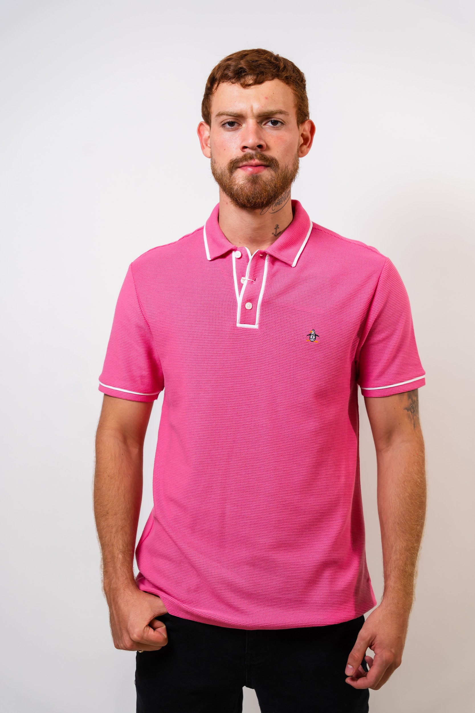 Polo Fucsia Hombre Penguin - imagen 1