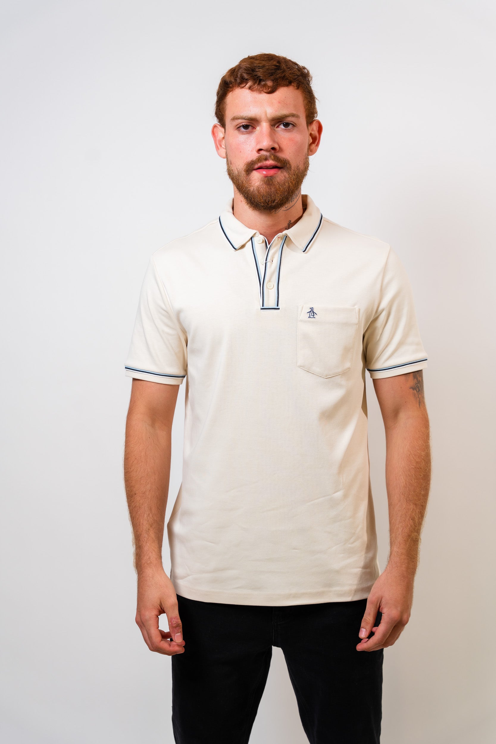 Polo Beige Hombre Penguin - imagen 1
