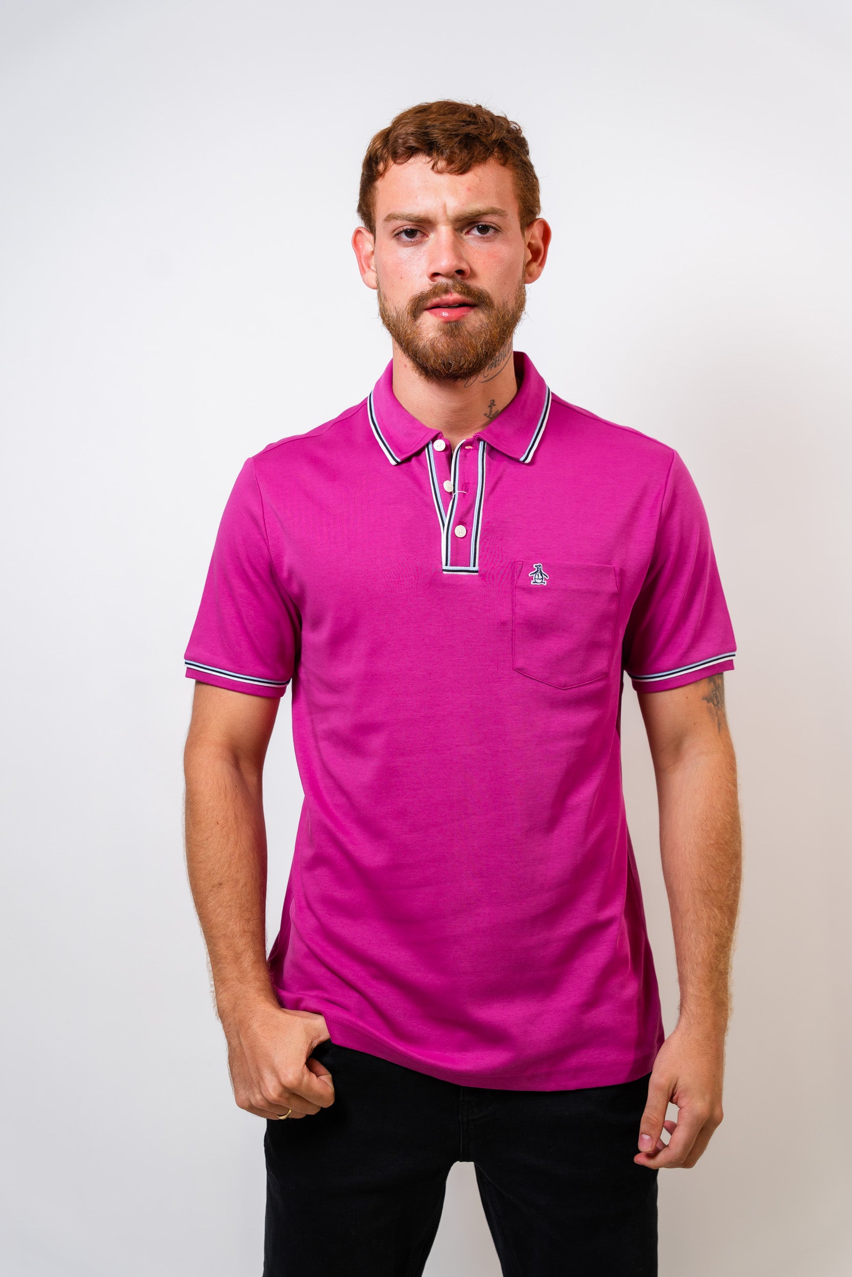 Polo Purpura Hombre Penguin - imagen 1