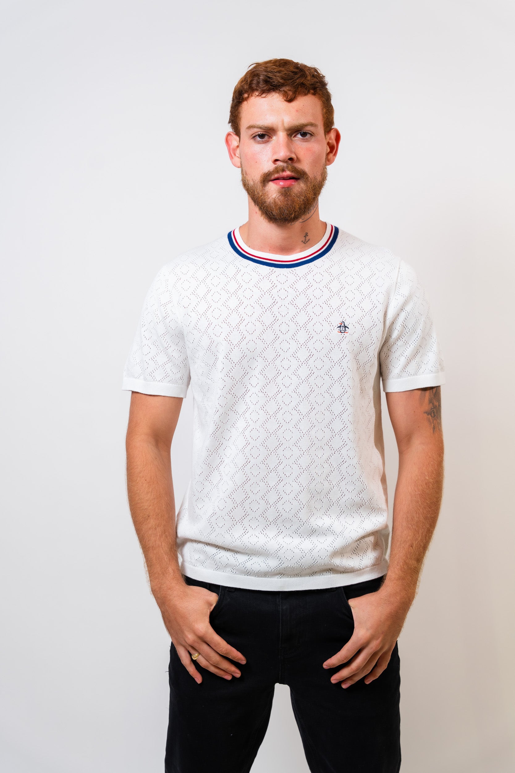 Camiseta Blanca Con Diseño Hombre Penguin - imagen 1