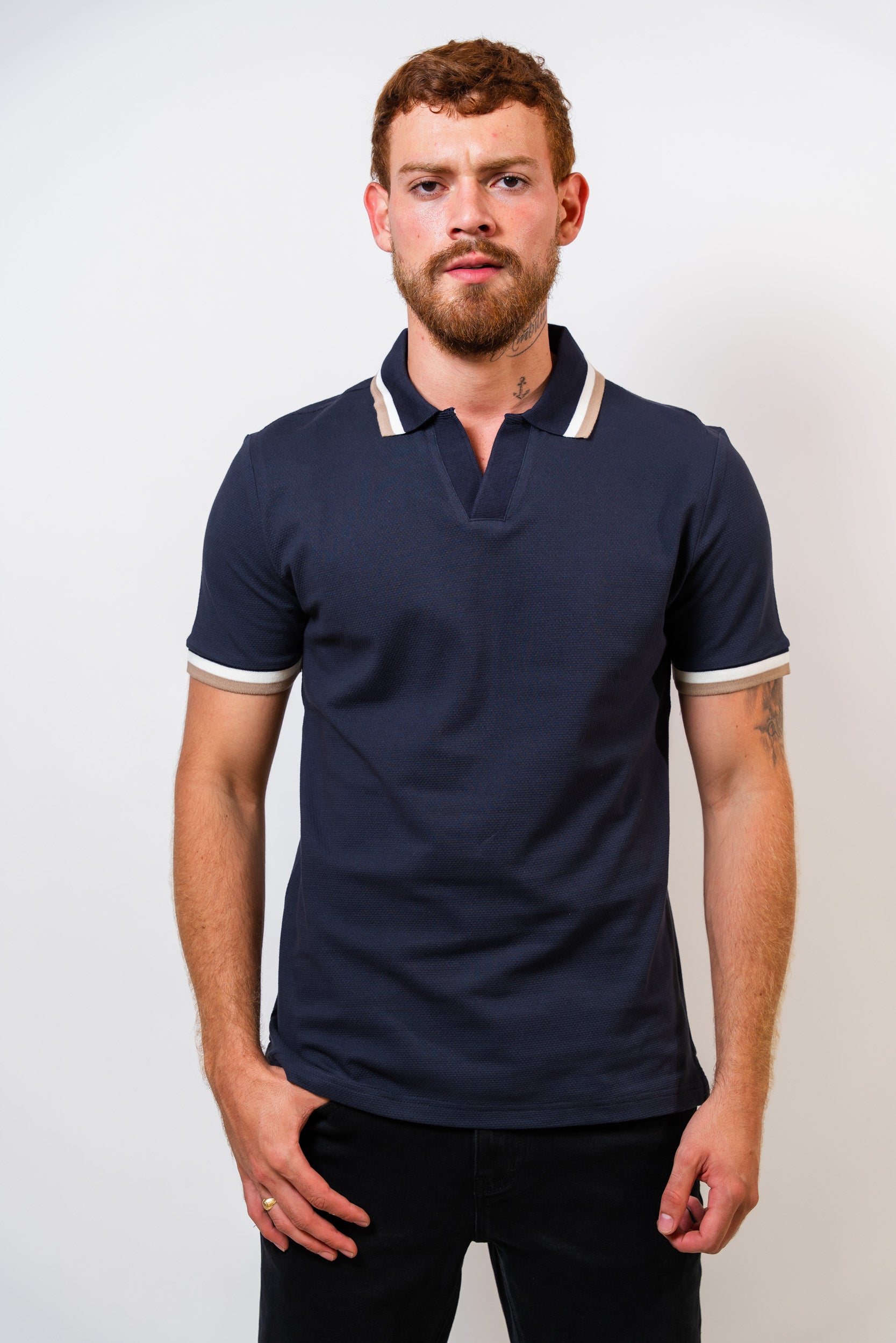 Polo Azul Hombre Carven - imagen 1