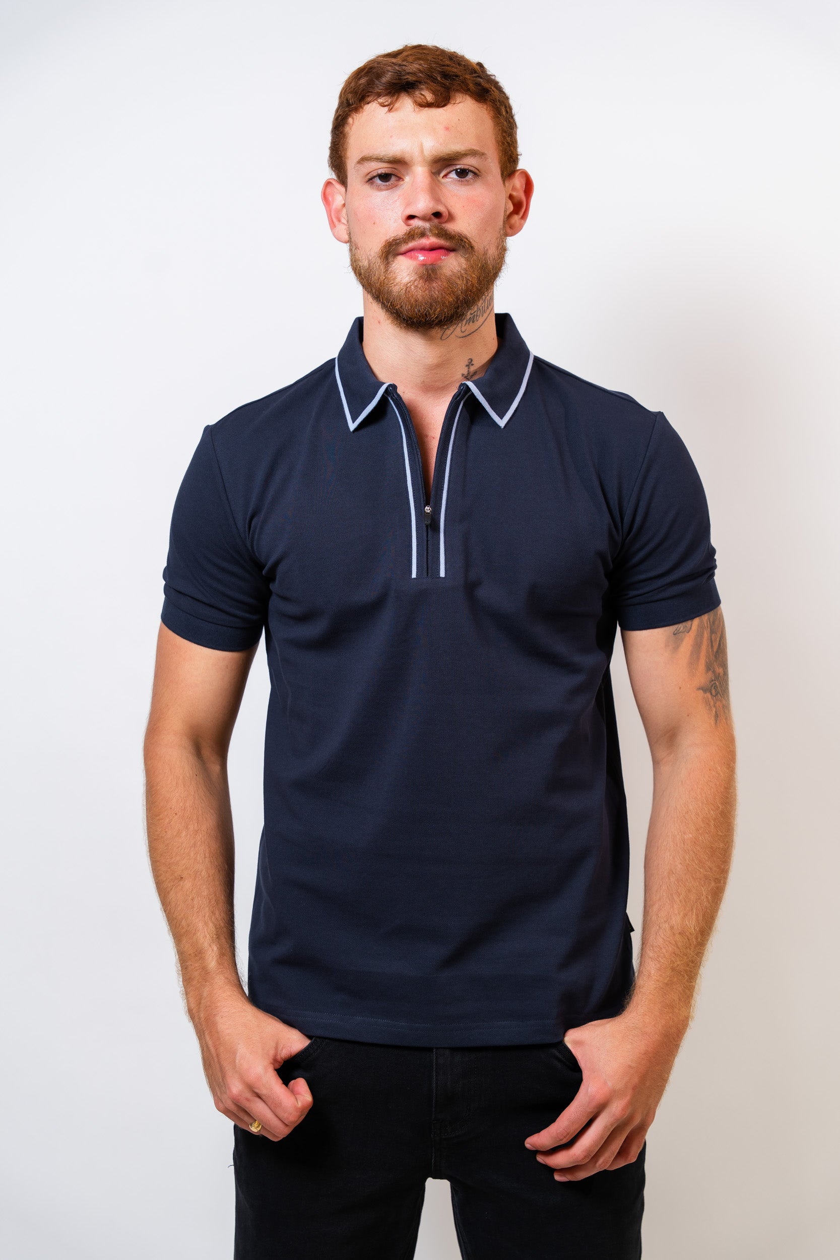 Polo Azul Hombre Carven - imagen 1