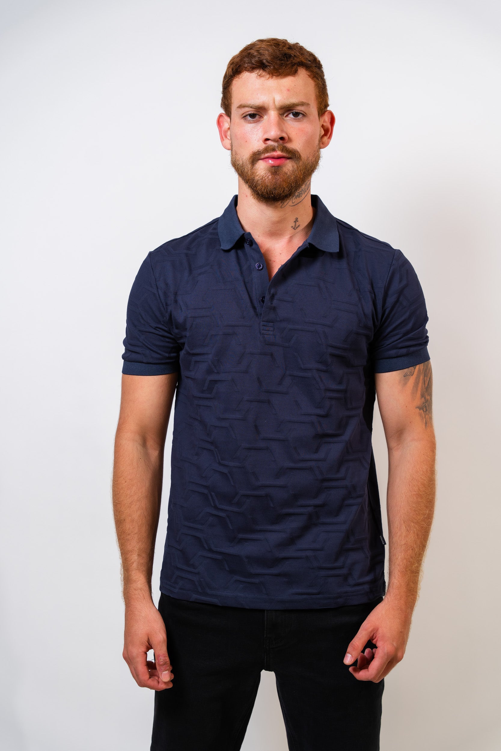 Polo Azul Hombre Carven - imagen 1