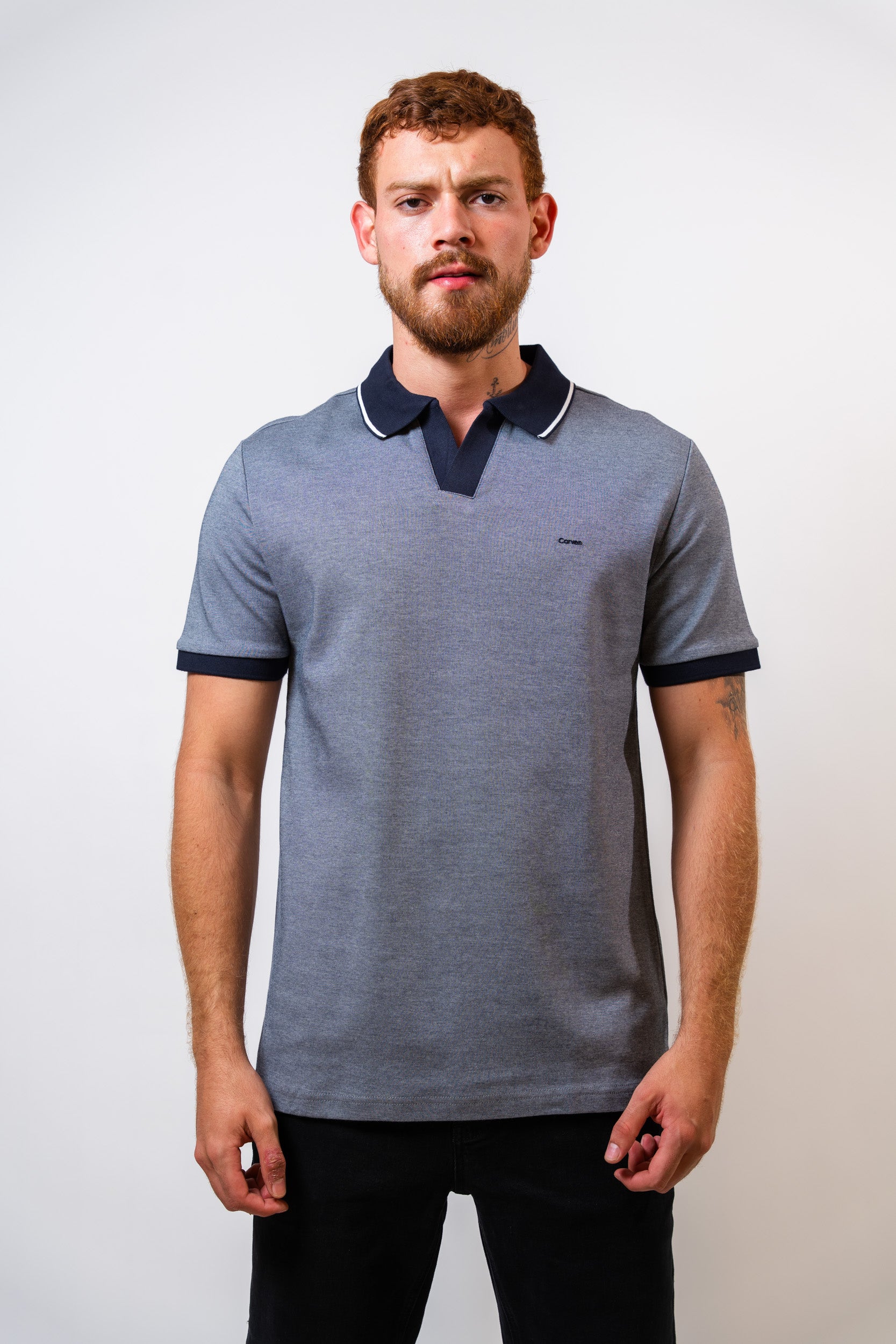 Polo Azul Hombre Carven - imagen 1
