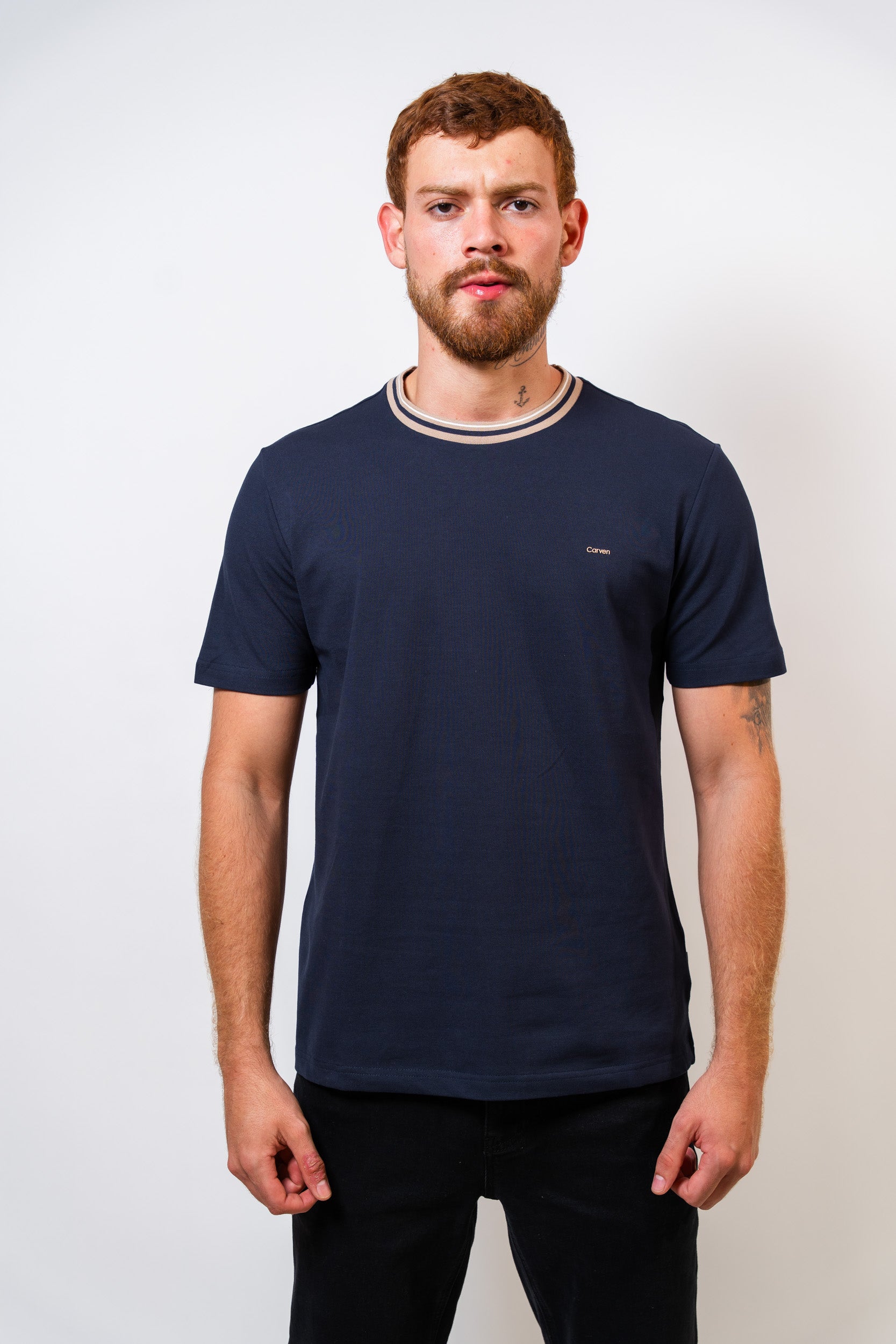 Camiseta Básica Azul Hombre Carven - imagen 1