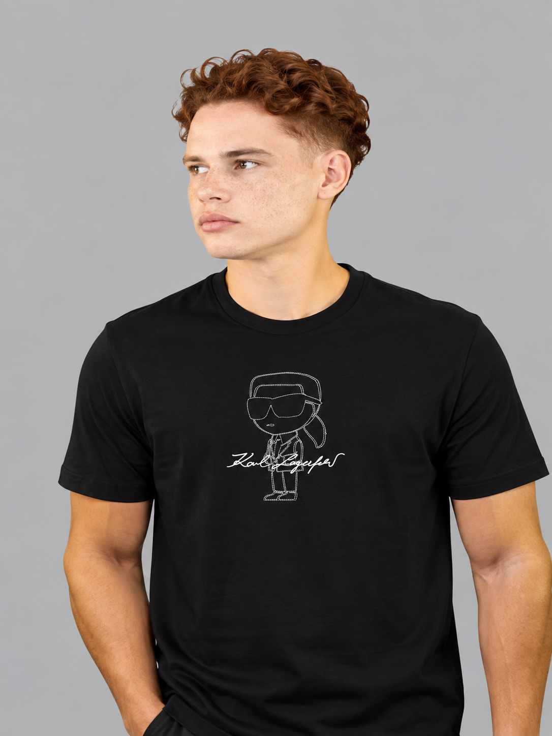Camiseta Negra Hombre Karl Lagerfeld - imagen 1