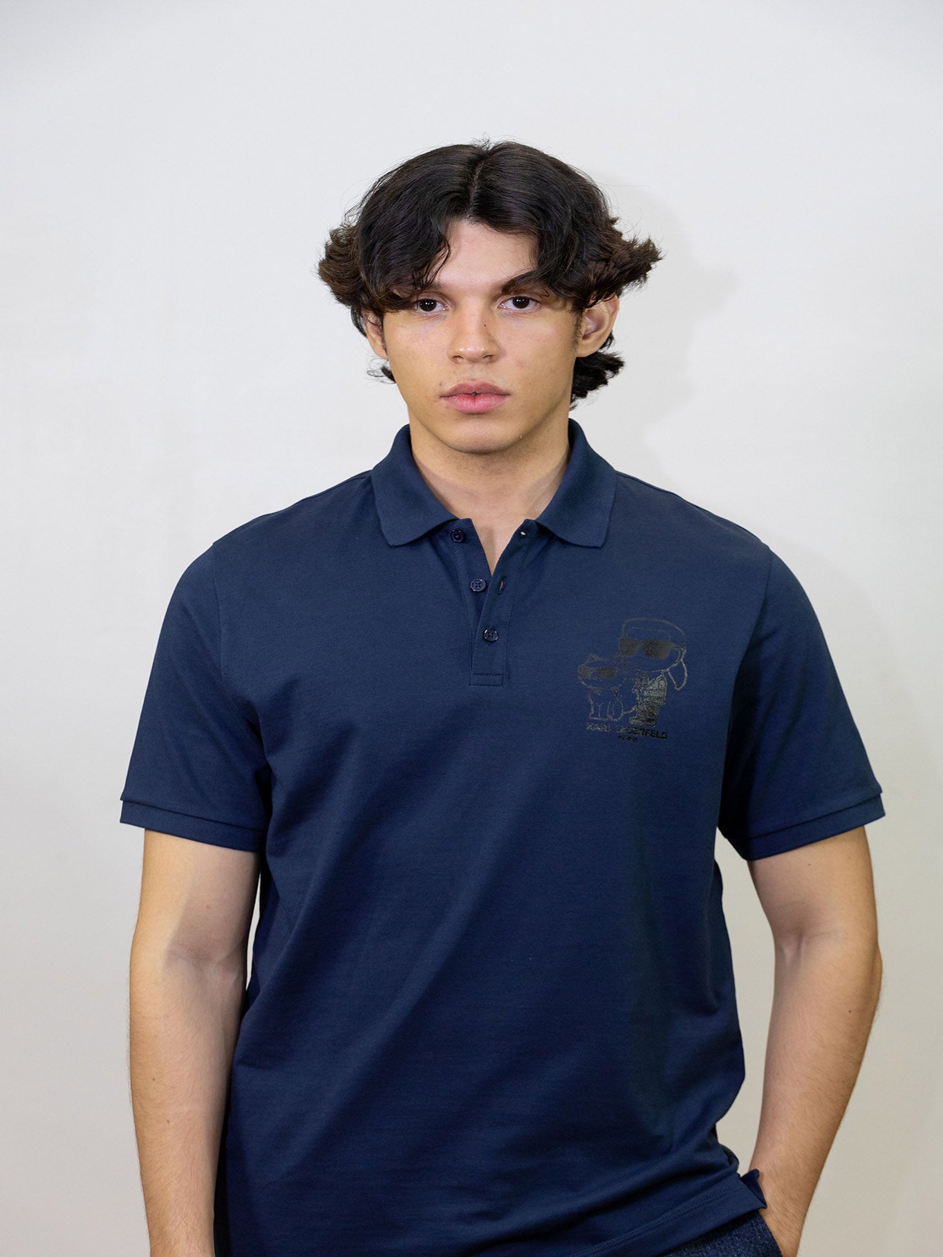 Polo Azul Hombre Karl Lagerfeld - imagen 1
