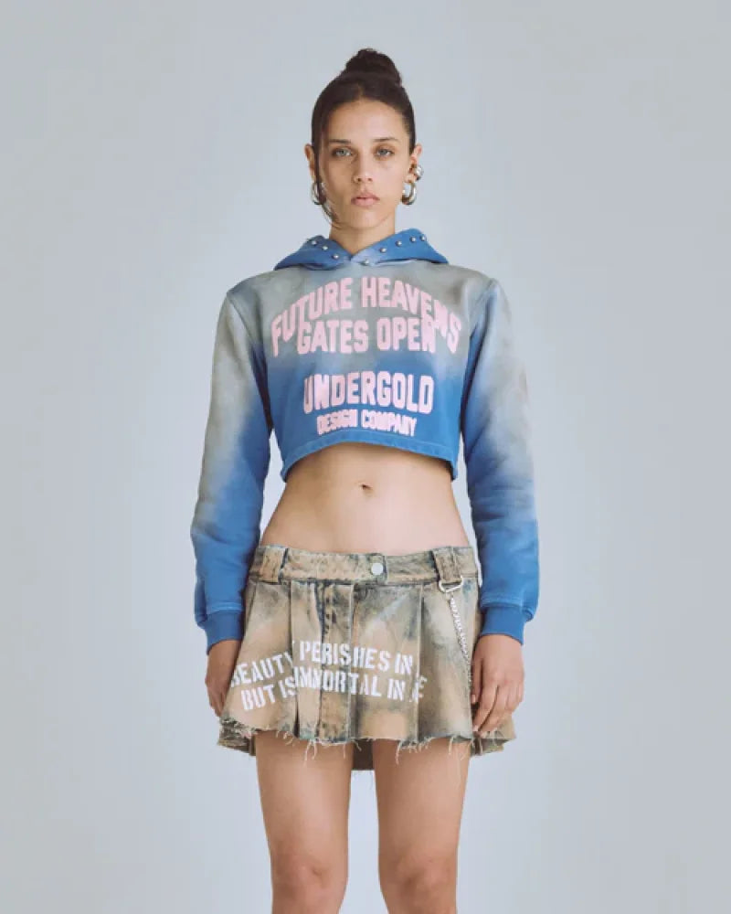 Hoodie Women Undergold Agnus Dei Future Heavens Storm Blue - imagen 1