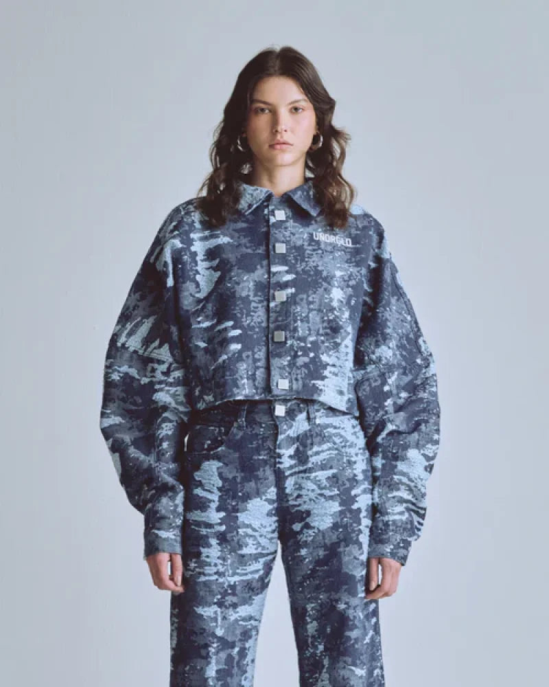 Chaqueta Women Undergold Capsule Jcquard Cammo Blue - imagen 1