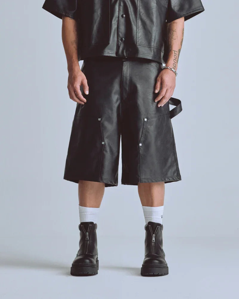 Short Men Undergold Capsule Pleather Black - imagen 1