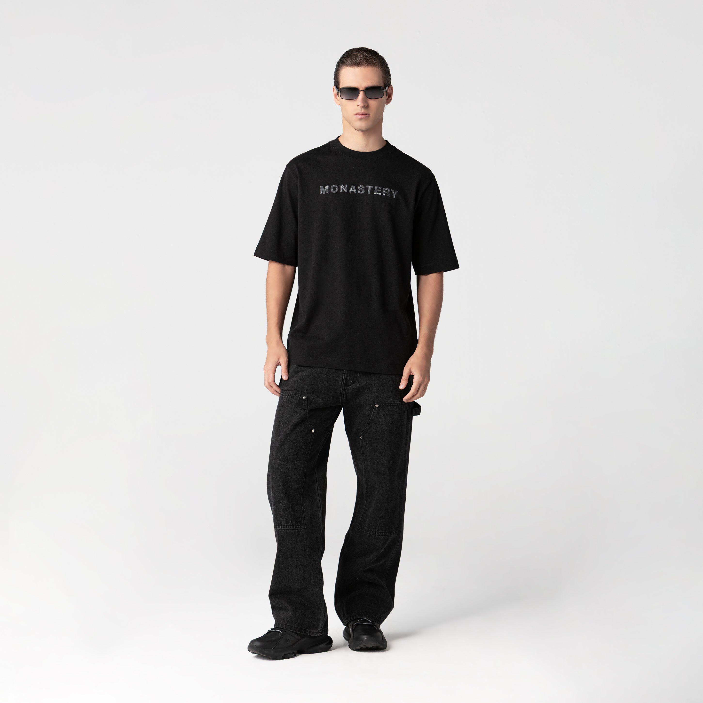 SOMMET T-SHIRT OVERSIZED MEN BLACK - imagen 1